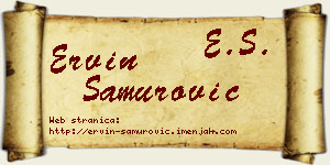 Ervin Samurović vizit kartica